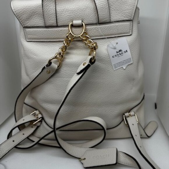 Brand New Coach Pebbled Leather White Elle Backpack Bag main image 7